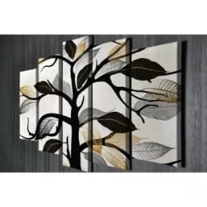 Image of BC74 Multicolor Decorative Canvas Painting (5 Pieces)