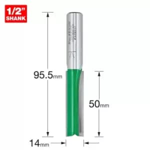 Image of Trend CRAFTPRO Two Flute Straight Router Cutter 14mm 50mm 1/2"