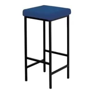 Image of High stool with Black fabric padded seat - height 760mm