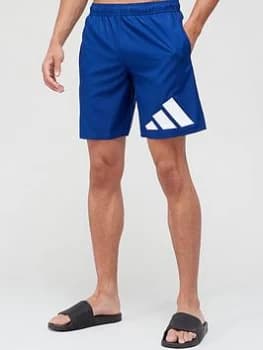 Image of adidas Badge Of Sport Swimshort - Blue/White, Size L, Men