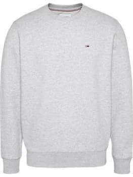 Image of Tommy Jeans Tommy Jeans Tjm Regular Fleece Sweatshirt, Grey Heather, Size S, Men