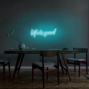 Image of Life Is Good - Blue Blue Wall Lamp
