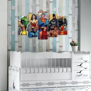 Image of 5MDFCO-6 Multicolor Decorative MDF Painting (5 Pieces)