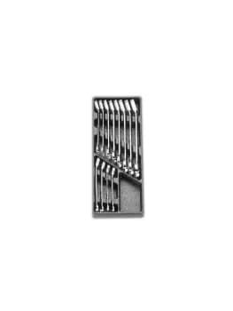 Image of Beta Tools T45 12pc Reversible Ratchet Combi Spanner Set in Hard Tray Roller Cab