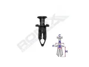 Image of ROMIX Clip C70170 CHEVROLET,CHRYSLER,CADILLAC,CAPTIVA (C100, C140),ORLANDO (J309),MATIZ (M200, M250),SPARK (M300),CRUZE (J300)
