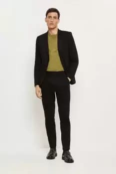 Image of Slim Fit Black Jersey Suit Jacket
