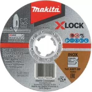 Image of Makita X Lock A60T Metal Cutting Disc 115mm 1.2mm 22mm