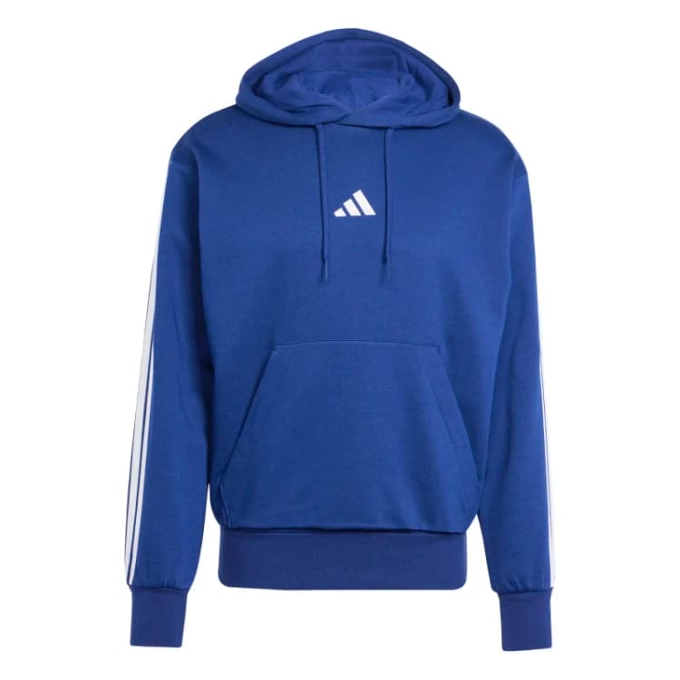 Image of Adidas Hooded sweatshirt adidas Essentials 3-Stripes Fleece Bleu Male M