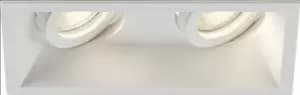 Image of KnightsBridge Dipa Twin Tilt Square Anti-Glare Downlight White