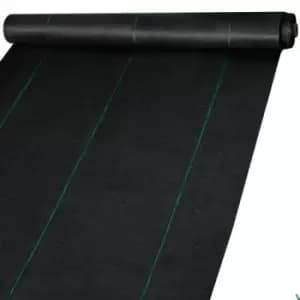 Image of 6x300 ft Heavy Duty PP Woven Weed Barrier Landscape Ground Cover 1.5Oz