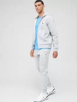 Image of Lacoste Zip Thru Jersey Tracksuit Set, Grey, Size 2XL, Men