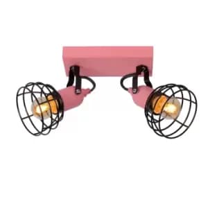 Image of Pola Modern Twin Ceiling Spotlight Children - 2xE27 - Pink