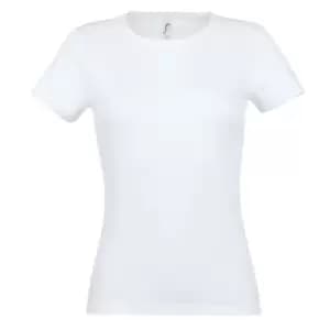 Image of SOLS Womens/Ladies Miss Short Sleeve T-Shirt (S) (White)