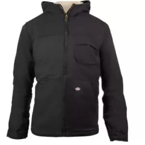 Image of Dickies Mens Sherpa Lined Duck Full Zip Hooded Jacket XL - Chest 44-46'