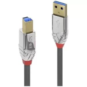 Image of LINDY USB cable USB 3.2 1st Gen (USB 3.0 / USB 3.1 1st Gen) USB-A plug, USB-B plug 1m Grey 36661