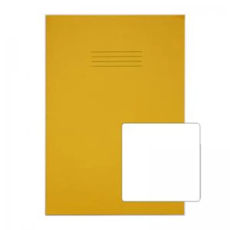 Image of RHINO 13 x 9 A4 Oversized Exercise Book 48 pages 24 Leaf Yellow Plain VTSRVDU0481138