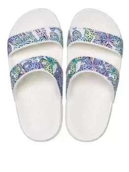 Image of Crocs Classic Butterfly Sandal, White, Size 12 Younger