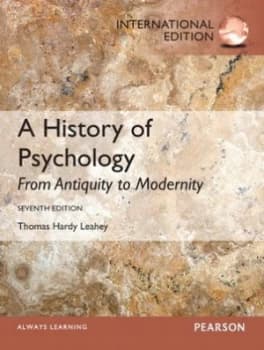 Image of A History of Psychology by Thomas H. Leahey Book