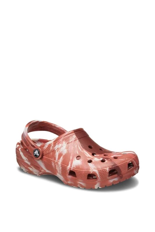 Image of Crocs Unisex Classic Marbled Clogs Dark Clay / Multi W9/M8