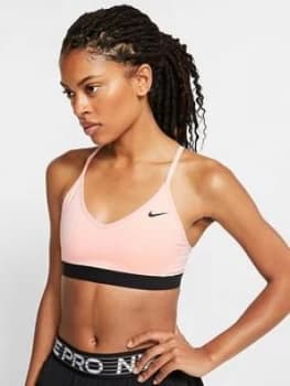 Image of Nike Light Support Indy Sports Bra - Coral