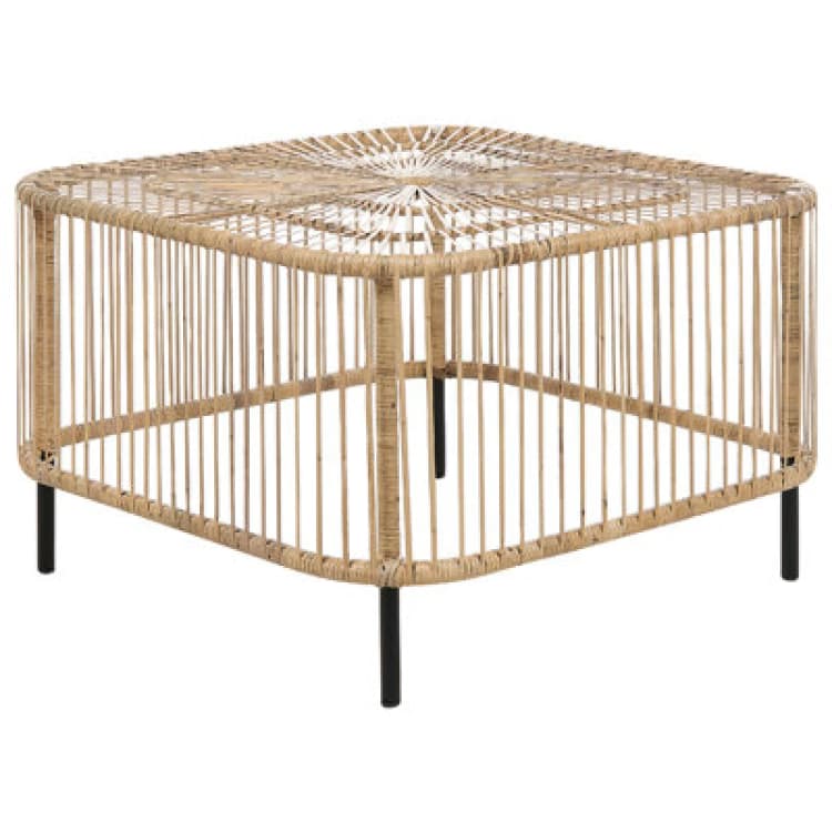 Image of Beliani Garden Coffee Table Cesenatico Rattan Natural