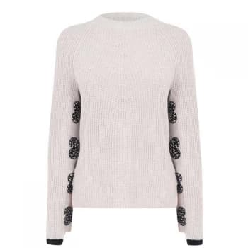 Image of Oui Heart Jumper - Stone 7057