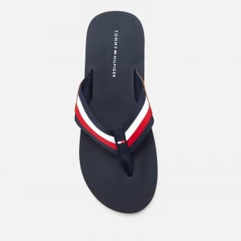 Image of Tommy Hilfiger Mens Corporate Hilfiger Beach Flip Flops - Desert Sky - UK 9
