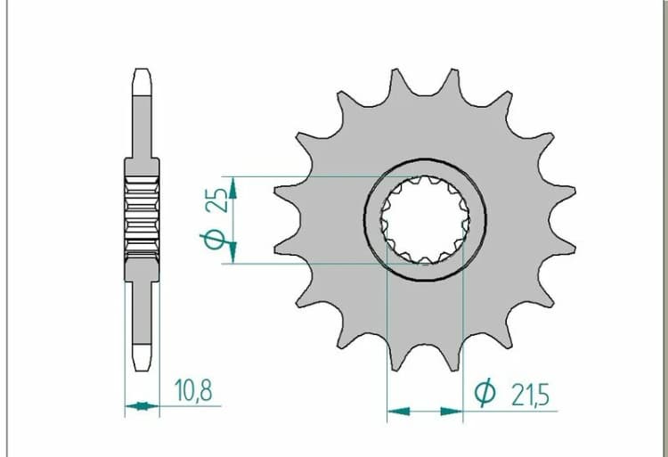 Image of AFAM Steel Standard Front Sprocket 1512 - 520
