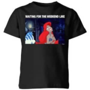 Image of Disney The Little Mermaid Weekend Wait Kids T-Shirt - Black - 3-4 Years