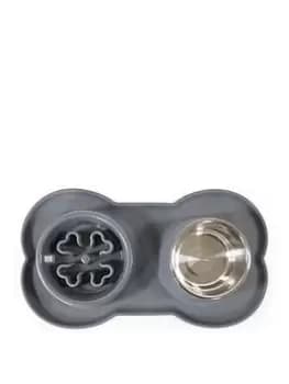 Image of Rosewood Silicone Double Diner Slow Feeder