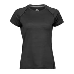 Image of Tee Jays Womens/Ladies Cool Dry Short Sleeve T-Shirt (XL) (Black Melange)