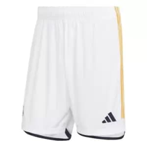 Image of adidas Real Madrid Home Shorts 2023 2024 Adults - White