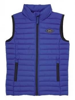 Image of Joules Boys Crofton Padded Gilet - Blue, Size Age: 9-10 Years