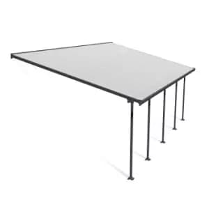Image of Palram - Canopia Feria Grey Non-Retractable Awning, (L)7.87M (H)3.05M (W)3.85M