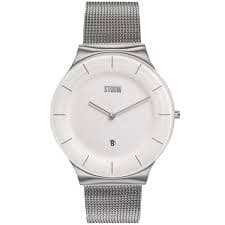 Image of White And Silver 'STORM XENU MESH WHITE' Fashion Watch - 47475/W