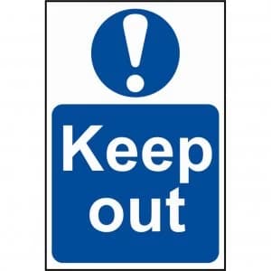 Image of Scan Keep Out Sign 400mm 600mm Standard