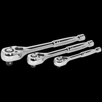 Image of Sealey AK6672 3 Piece Ratchet Wrench Set