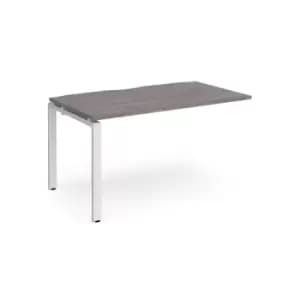 Image of Adapt add on unit single 1400mm x 800mm - white frame and grey oak top