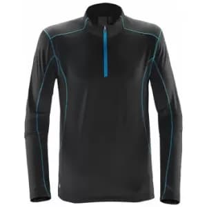 Image of Stormtech Mens Pulse Zip Neck Fleece Top (L) (Black/Electric Blue)