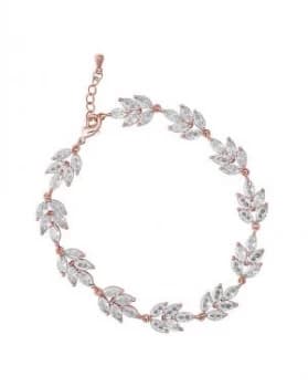 Image of Jon Richard Rose Gold Leaf Bracelet