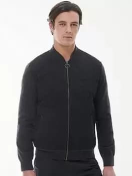 Image of Barbour Essential Box Quilt Zip Through Jacket - Dark Grey, Size S, Men