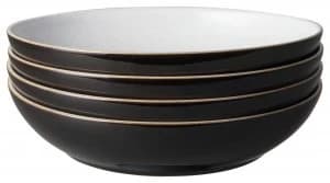 Image of Denby Elements Set of 4 Pasta Bowls Black