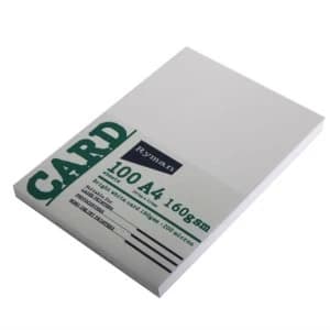 Image of Ryman A4 White Card - 100 Pack