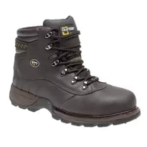 Image of Grafters Mens Safety Hiker Type Toe Cap Waxy Leather Boots (11 UK) (Brown Crazy Horse)