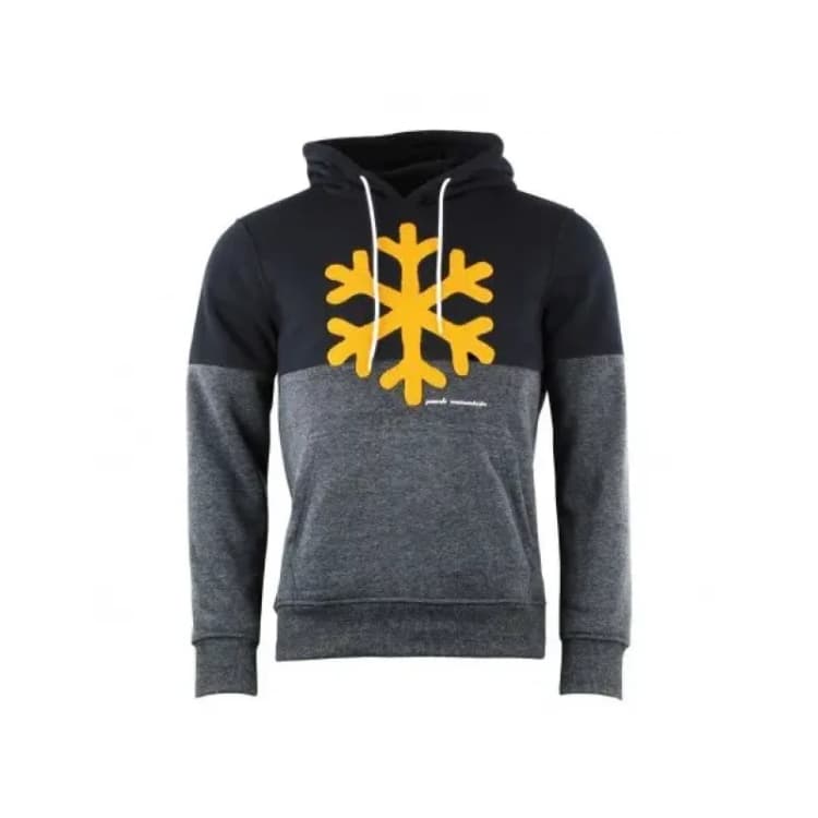 Image of Peak Mountain Hoodie fleece Peak Mountain Carlo Noir Male M CARLO/XH/NOIR-GRIS NUIT CHINE