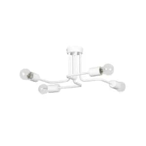 Image of Diesel Black Multi Arm Semi Flush Ceiling light 4x E27