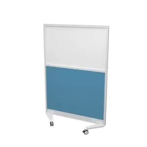 Image of Mobile Type 3 Half Glazed Screen White Frame - 1000W X 1500H Band 1