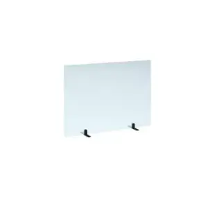 Image of Free standing acrylic 700mm high screen with Black metal feet 1000mm wide