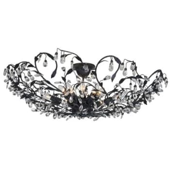 Image of Linea Verdace Michelan 12 Light Glass & Crystal Ceiling Light Black