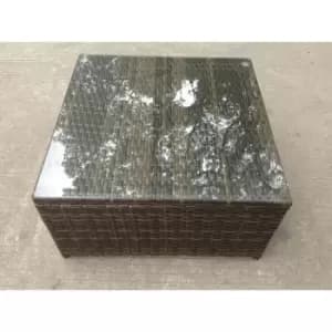 Image of Fimous Dark Brown Rattan Outdoor Coffee Table